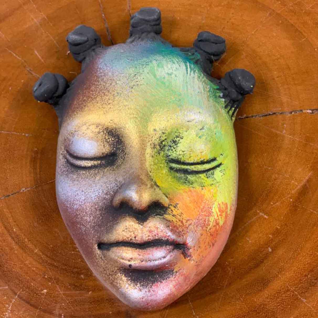 African Face Masks - Vibrant Ceramic Artwork