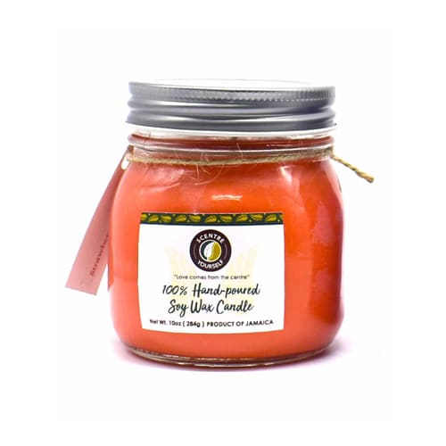 scentre yourself soy candle red