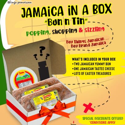Jamaican Yummy bun box, jamaica in a a box easter