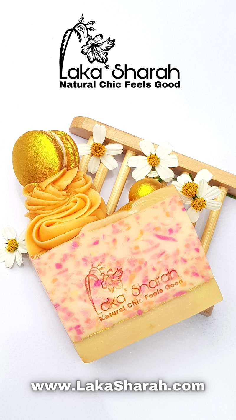 Laka Sharah Peachy Keen Luxury Cake Slice Soap